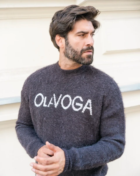 Sweter męski OLAVOGA VILA MEN 2026 brąz - mawershop
