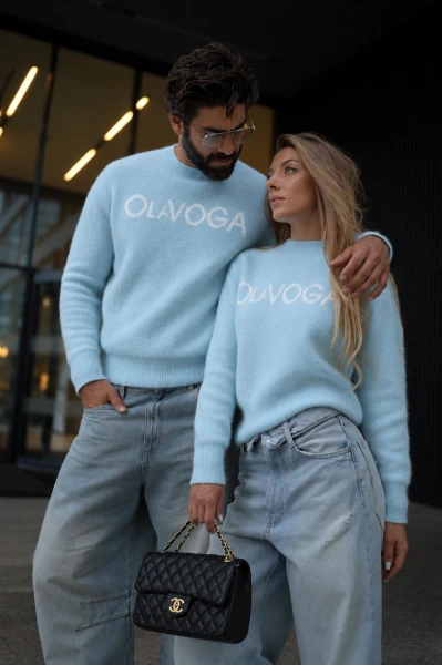 Sweter damski OLAVOGA VILA 2026 błękit - mawershop