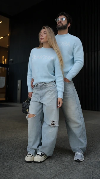 Sweter damski OLAVOGA VILA 2026 błękit - mawershop