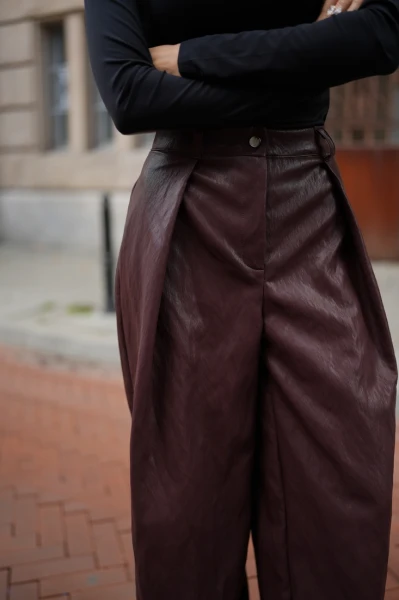 Spodnie damskie OLAVOGA STEP 2026 burgund - mawershop