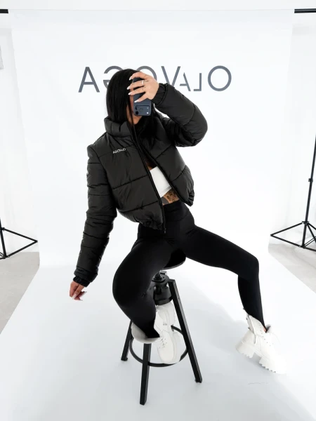 Kurtka damska OLAVOGA PUFFA 2026 czarna - maWer Fashion