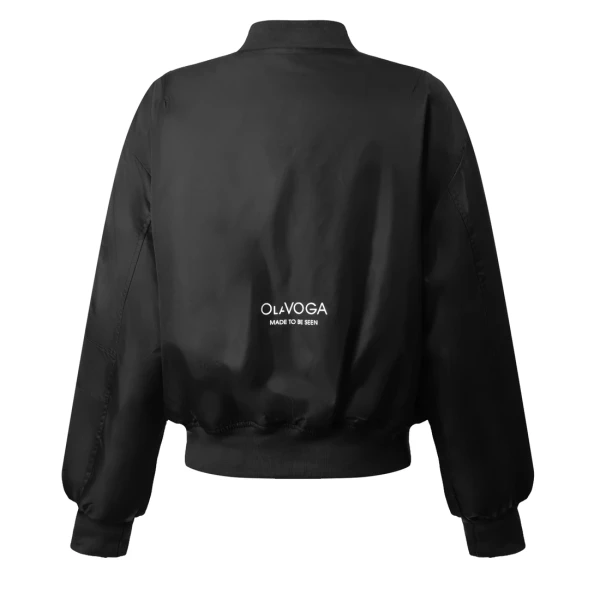 Bomberka kurtka damska OLAVOGA WOOLY 2026 czarna - mawershop