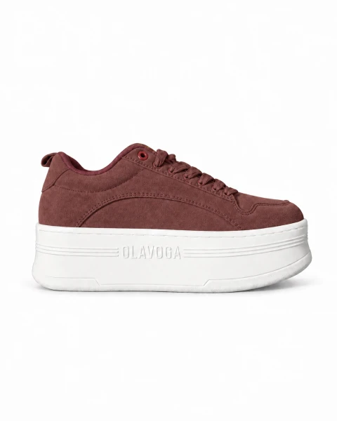 Buty damskie sneakersy OLAVOGA KASATO 2026 burgund - mawershop