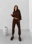 Komplet damski OLAVOGA BOSSIE 2025 ciemny brąz - maWer Fashion