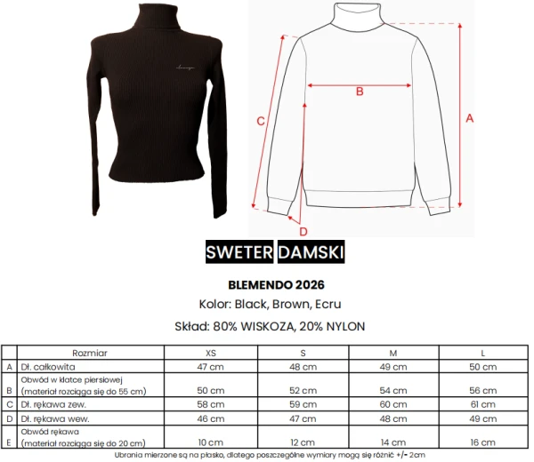 Sweter damski OLAVOGA BLEMENDO 2026 - mawershop