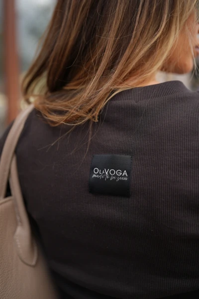 Bluzka damska OLAVOGA SHINE 2026 brązowa - mawershop