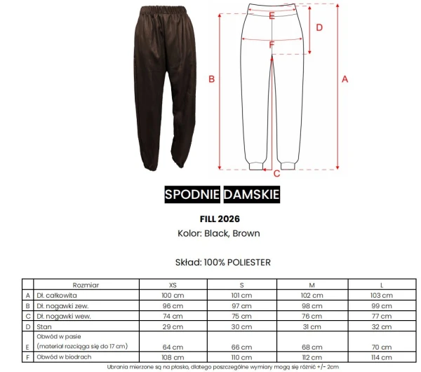 Spodnie damskie OLAVOGA FILL 2026 - mawershop