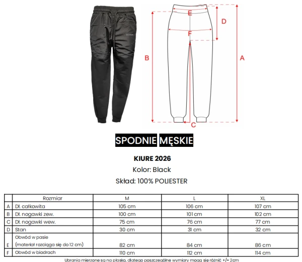 Spodnie męskie OLAVOGA KIURE 2026 - mawershop