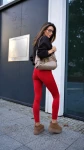 Legginsy damskie OLAVOGA LUXORA 2026 czerwone - mawershop