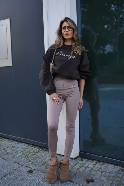 Legginsy damskie OLAVOGA LUXORA 2026 latte - mawershop