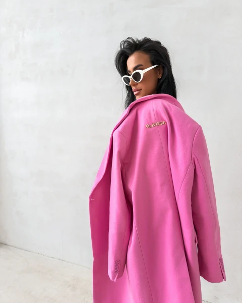 Płaszcz damski OLAVOGA FONAJ 2026 róż- maWer Fashion