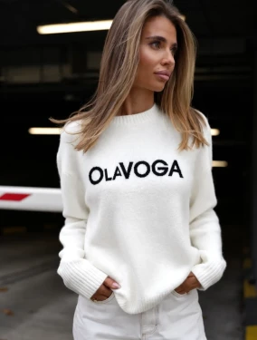 Sweter damski OLAVOGA ALLSA 2026 ecru