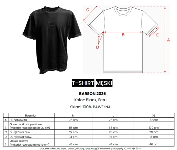 T-shirt męski OLAVOGA BARSON 2026 ecru - mawershop
