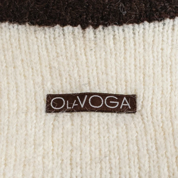 Sweter damski OLAVOGA ERISSEN 2026 ecru - brąz - mawershop