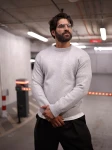 Sweter męski OLAVOGA CAIRO 2026 szary- mawershop