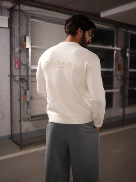 Sweter męski OLAVOGA CAIRO 2026 ecru - mawershop