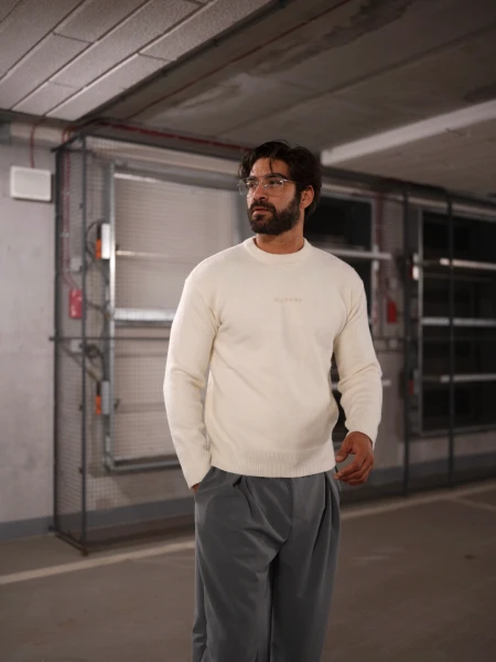 Sweter męski OLAVOGA CAIRO 2026 ecru - mawershop