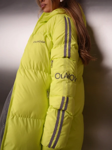 Kurtka damska OLAVOGA FLOORO 2026 limonka - mawershop