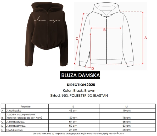 Bluza damska OLAVOGA DIRECTION 2026 czarna - mawershop