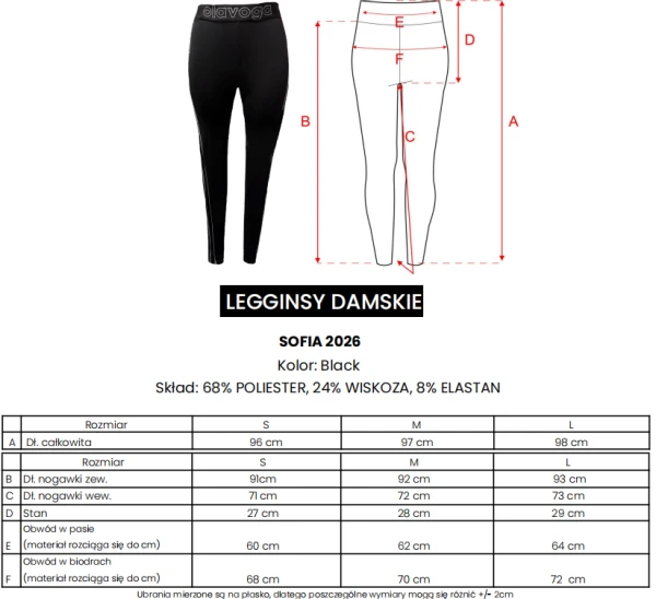 Legginsy damskie OLAVOGA SOFIA 2026  - mawershop