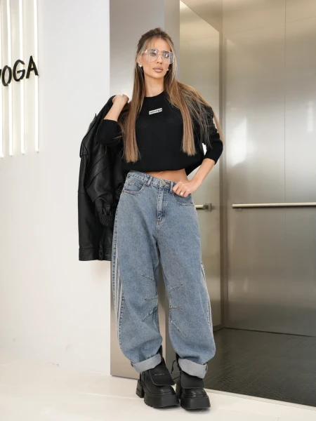Sweter damski OLAVOGA MOSSI 2026 czarny - mawershop