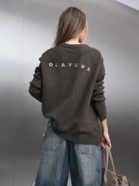 Sweter damski OLAVOGA TALLA 2026 brązowy