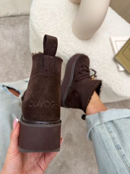 Buty damskie śniegowce OLAVOGA GRANDA 2026 brąz - mawershop