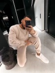 Polarowy komplet męski OLAVOGA LENTO MEN 2026 beż - maWer Fashion