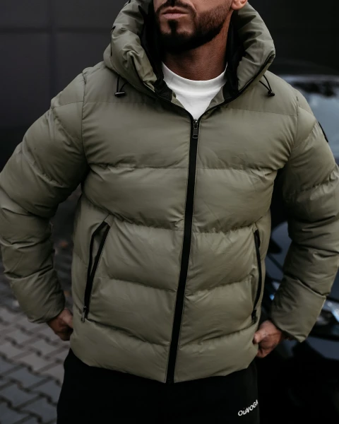 Zimowa kurtka męska OLAVOGA SPARKNOING 2025 khaki - maWer Fashion