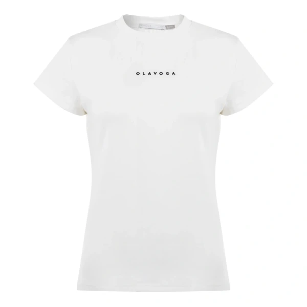 T-shirt damski OLAVOGA ESTONAR 2026 biały - mawershop