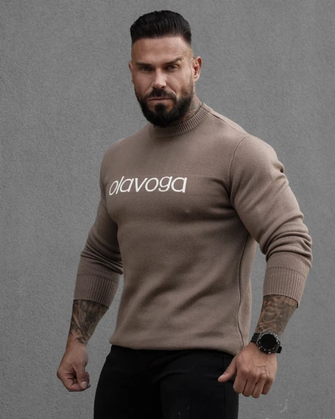 Sweter męski OLAVOGA SALO 2026 beż - mawershop