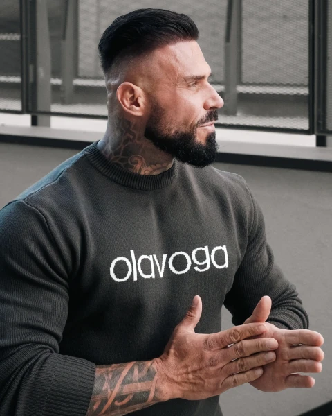 Sweter męski OLAVOGA SALO 2026 khaki - mawershop