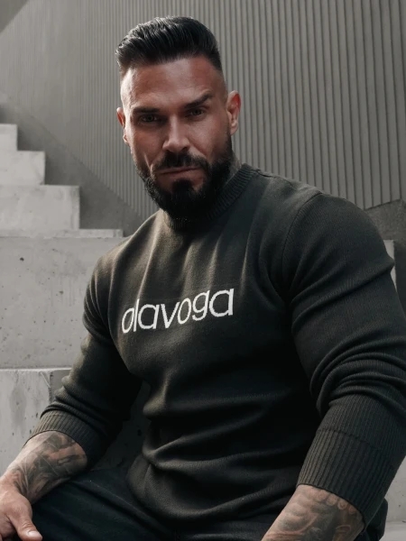 Sweter męski OLAVOGA SALO 2026 khaki - mawershop