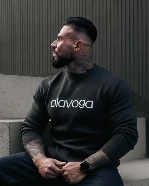 Sweter męski OLAVOGA SALO 2026 khaki - mawershop
