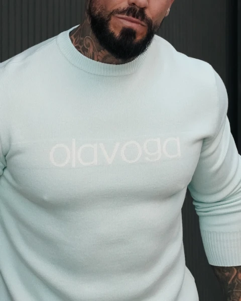 Sweter męski OLAVOGA SALO 2026 błękitny - mawershop