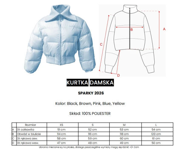 Kurtka damska OLAVOGA SPARKY 2026 róż - mawershop