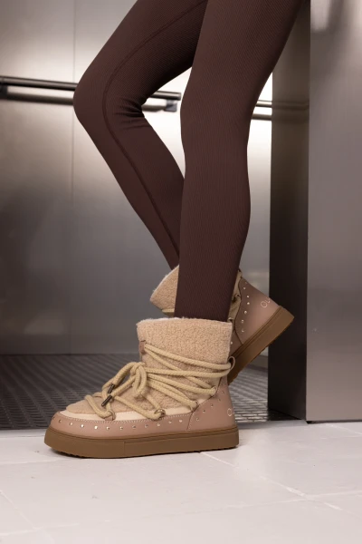 Buty damskie śniegowce OLAVOGA ETNA 2026 beż - mawershop