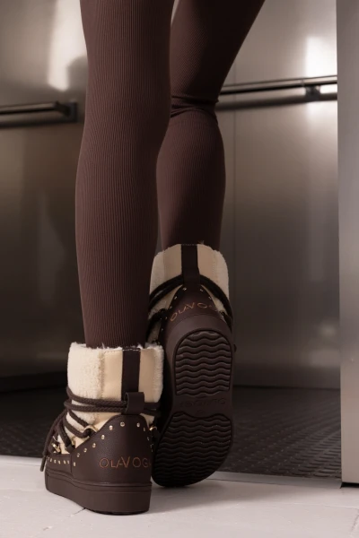 Buty damskie śniegowce OLAVOGA ETNA 2026 brąz - mawershop